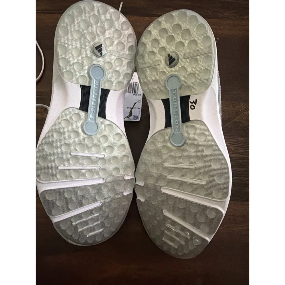 New Adidas Womens MC Zoysia Spikeless Golf Shoes Size 6.5 White Navy Silver